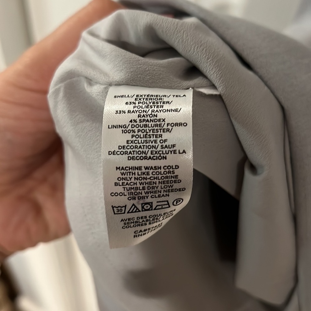 Ann Taylor light gray sheath dress size 14 - Picture 5 of 7